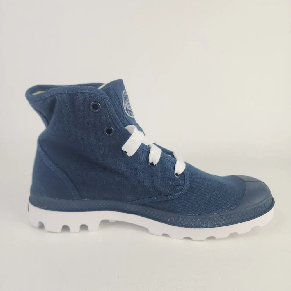 PALLADIUM Blanc Hi Hiking Outdoors Canva Boots Blue Men Boots - Picture 2 of 11